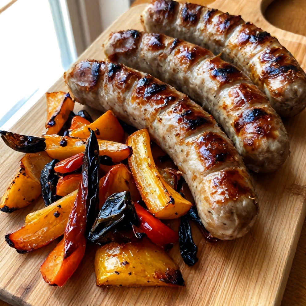 Honey Garlic Kielbasa and Veggies Dinner
