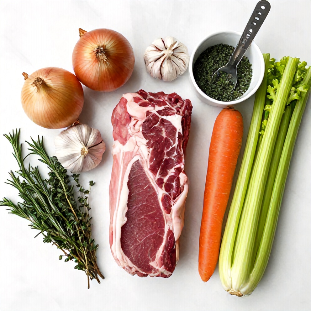 Raw ingredients for Italian Pot Roast
