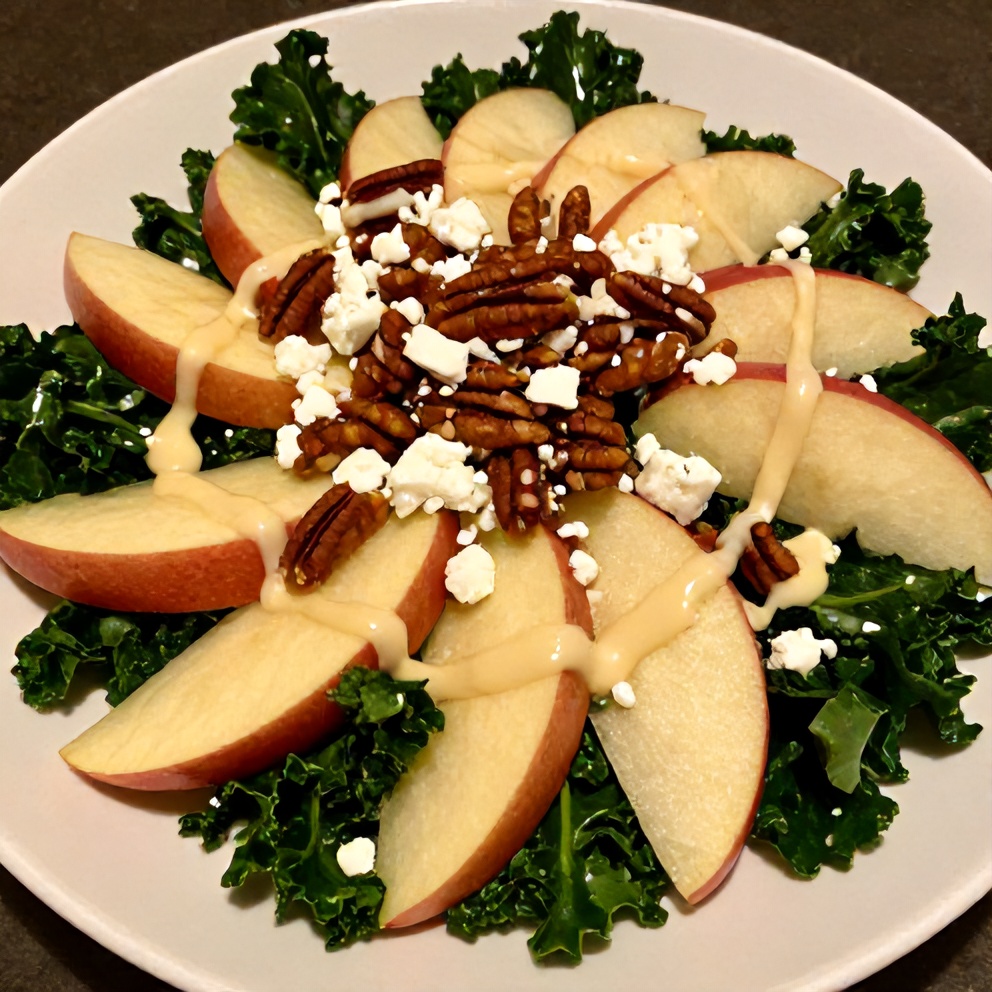 Plated Kale and Apple Salad