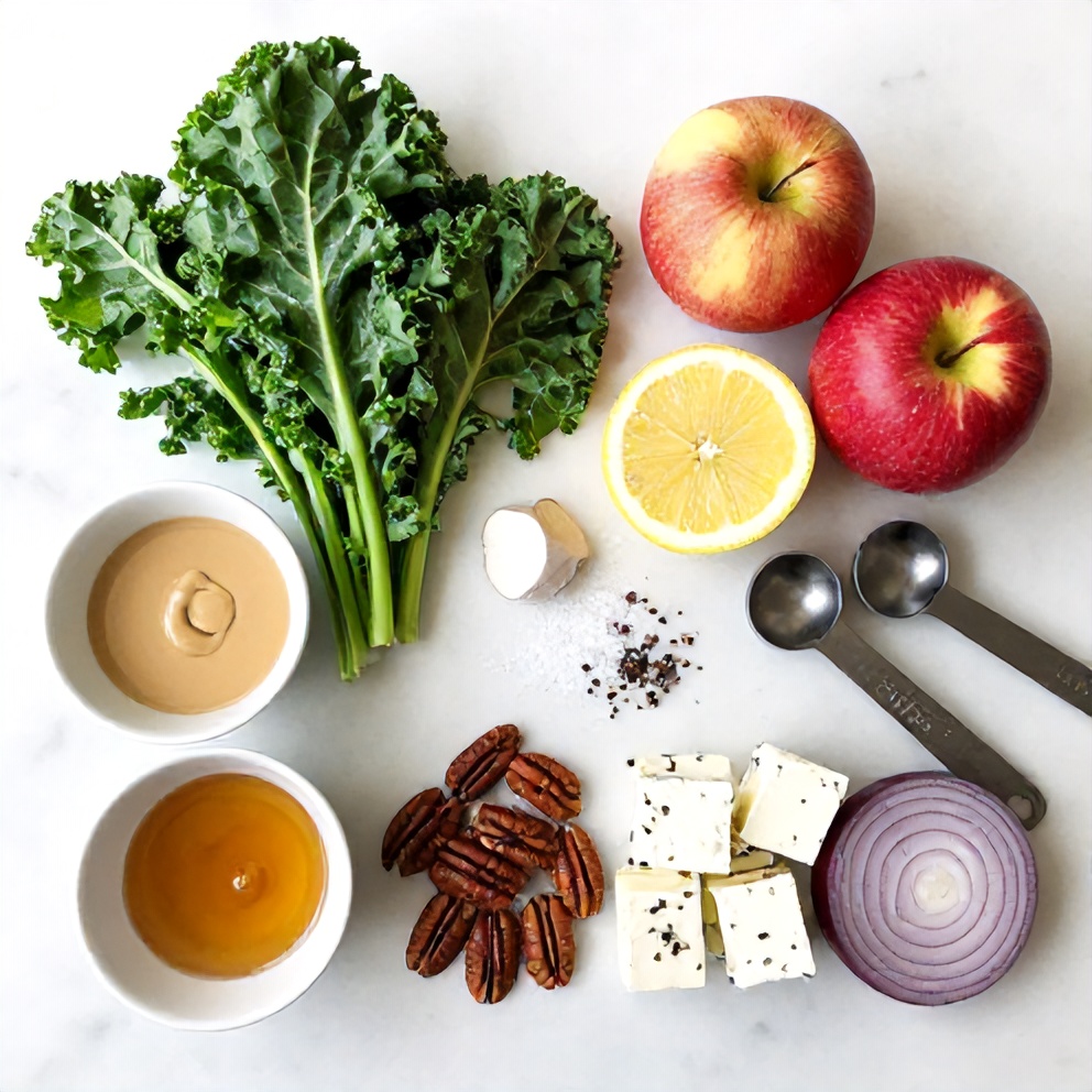 Kale Apple Salad Ingredients