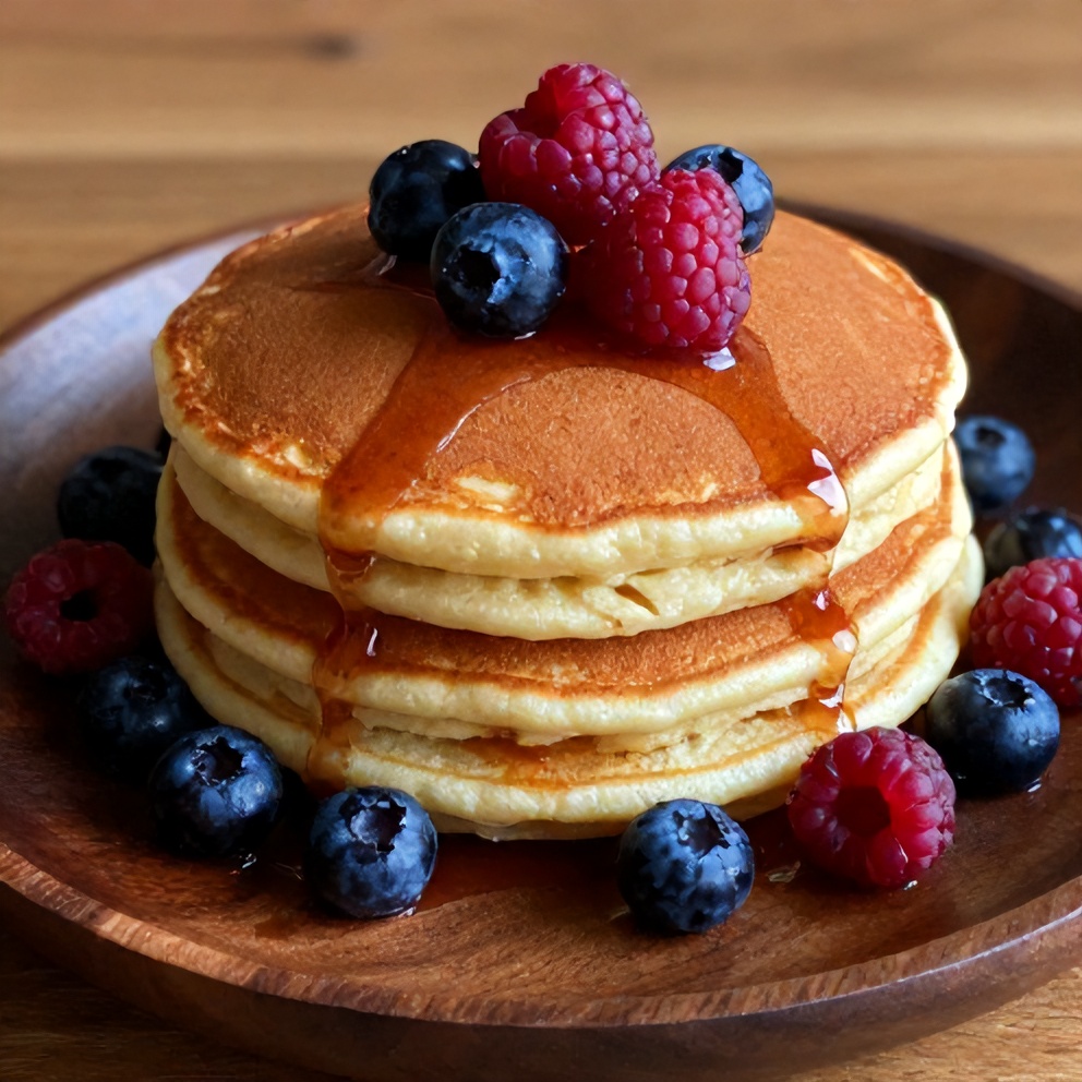 Keto Pancakes with Fresh Berries