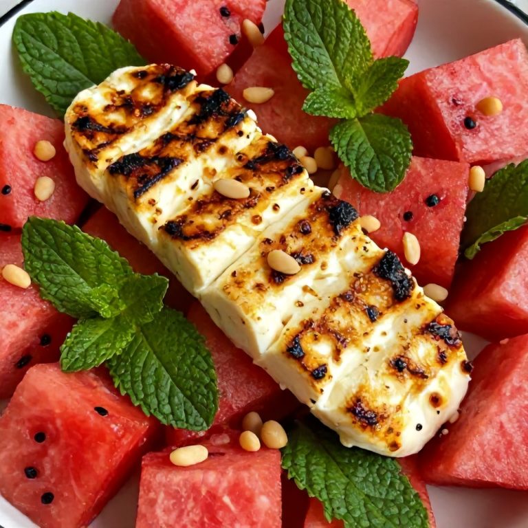 Easy Keto Grilled Halloumi Watermelon Salad