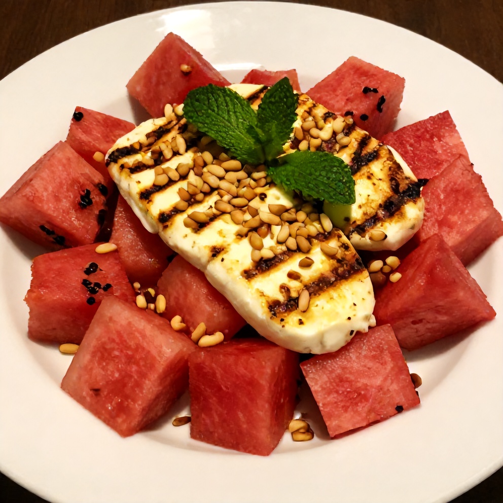 Keto Grilled Halloumi and Watermelon Salad