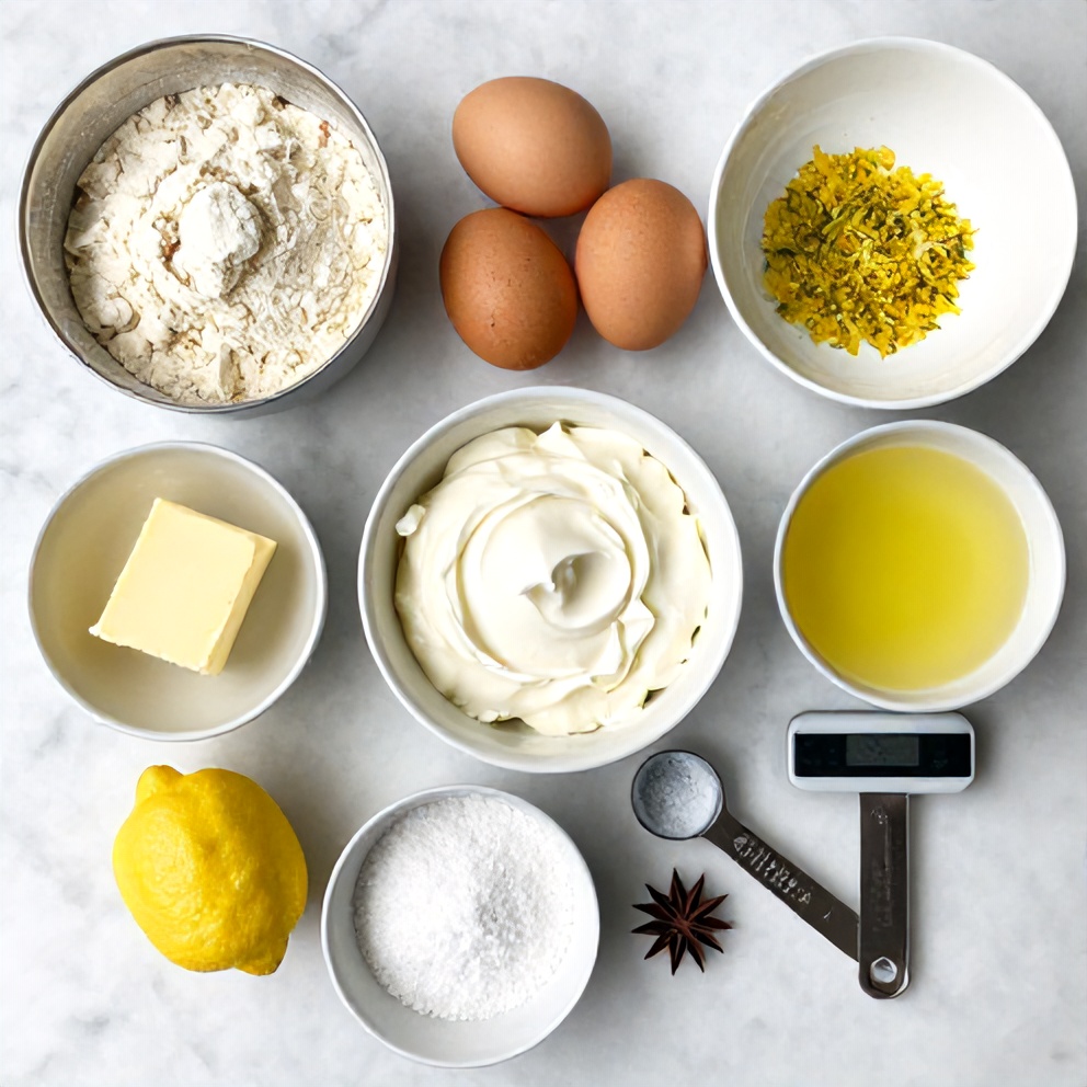 Ingredients for Keto No Bake Lemon Cheesecake Cups