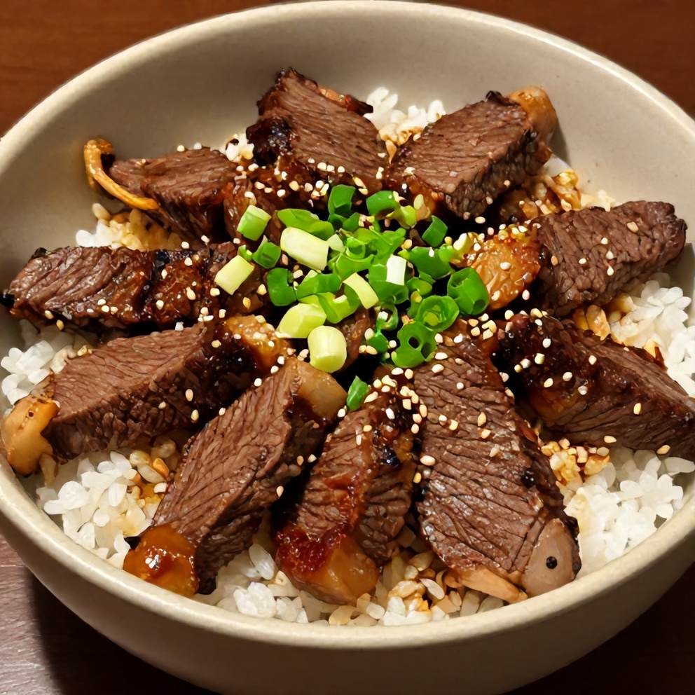 Korean BBQ Steak Rice Bowls Ready to Serve