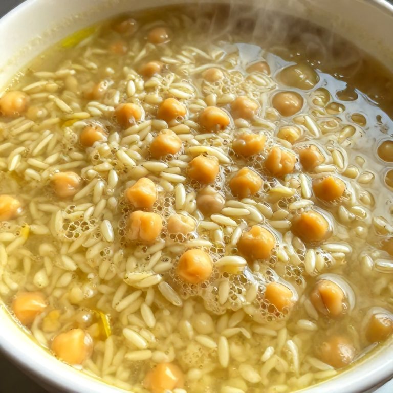 Easy Lemon Chickpea Orzo Soup