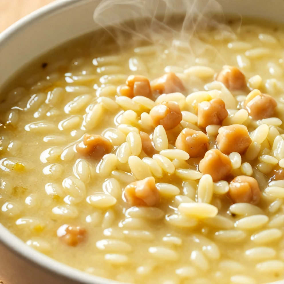 Easy Lemon Chickpea Orzo Soup