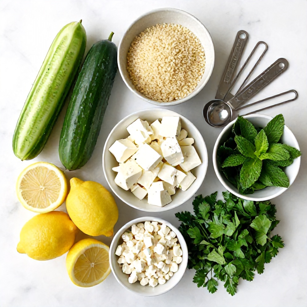 Lemon Cucumber Couscous Salad Ingredients