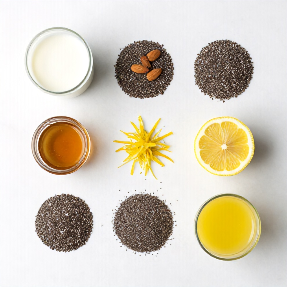 Ingredients for Lemon Curd Chia Pudding