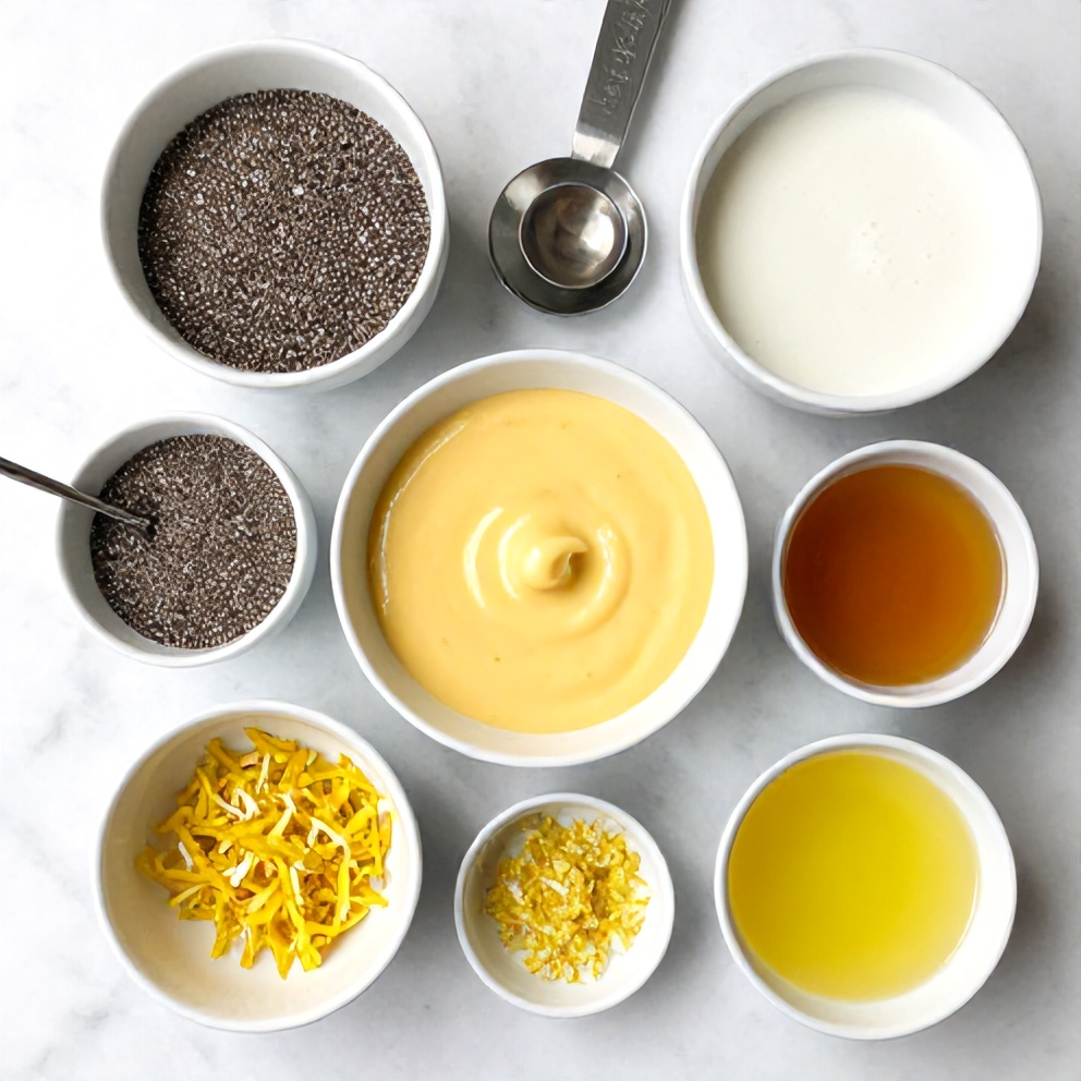 Ingredients for Lemon Curd Chia Pudding