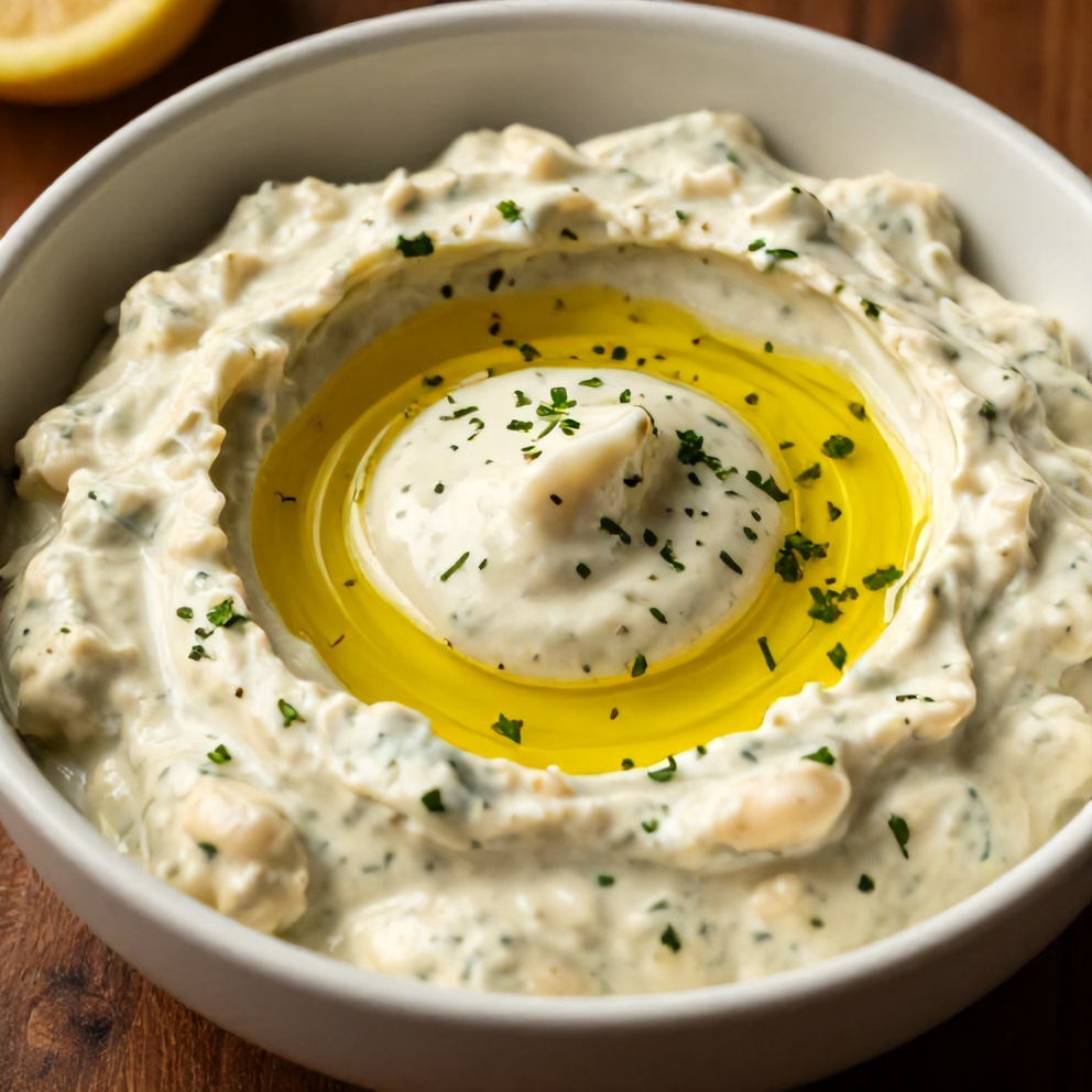 easy lemon herb white bean dip