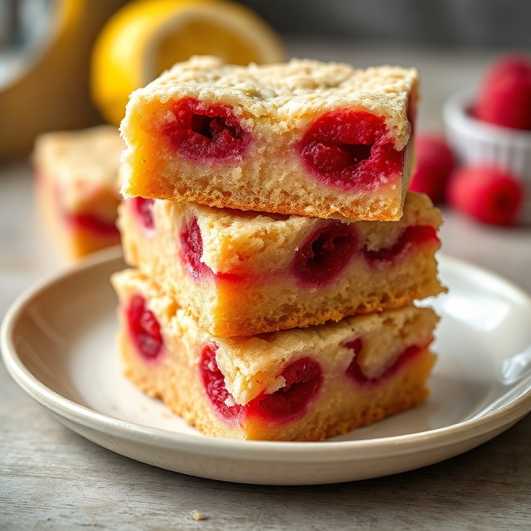 Easy Lemon Raspberry Swirl Bars