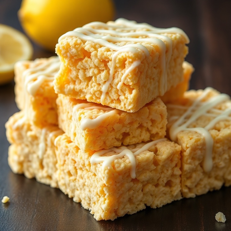 Easy Lemon Rice Krispy Treats