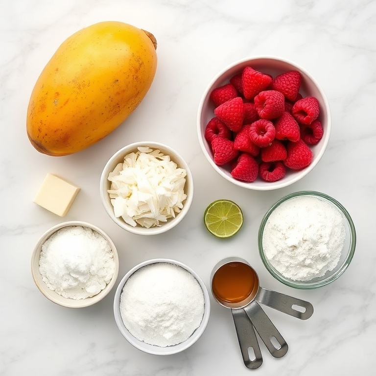 Raw Ingredients for Easy Mango Bars