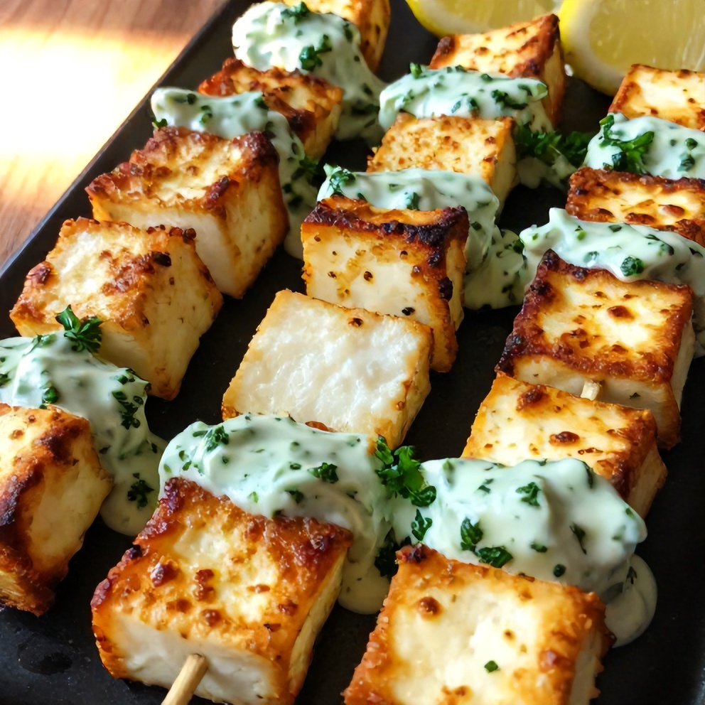 Mediterranean Halloumi Skewers