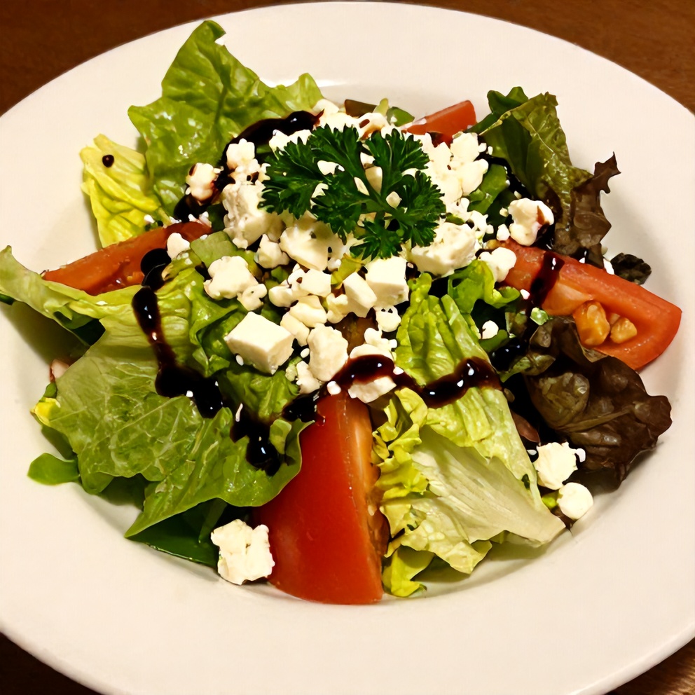 Plated Mediterranean Side Salad