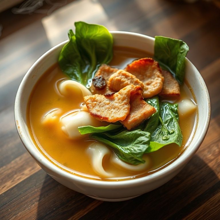 Easy Naked Wonton Soup
