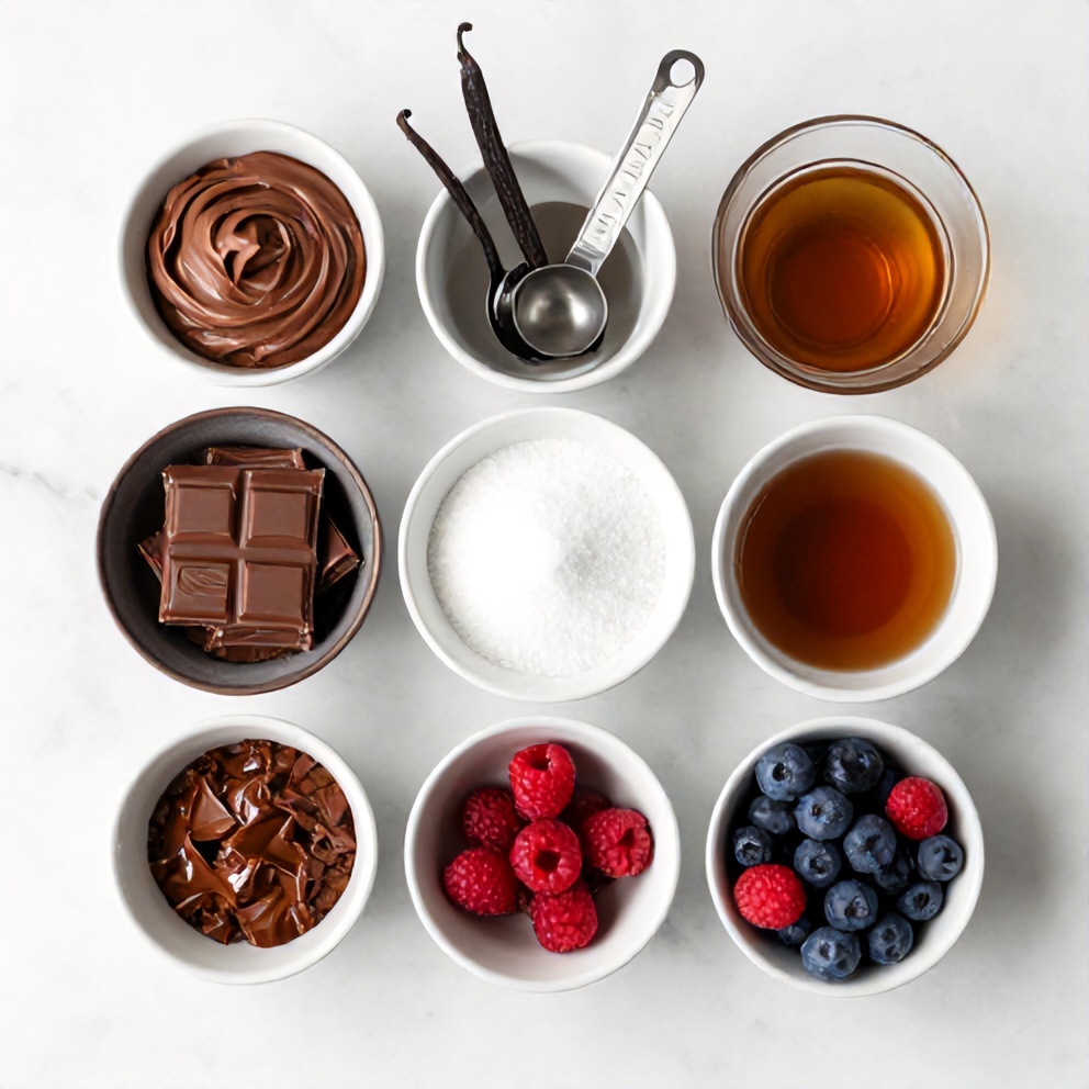 Raw Ingredients for No-Bake Chocolate Mousse