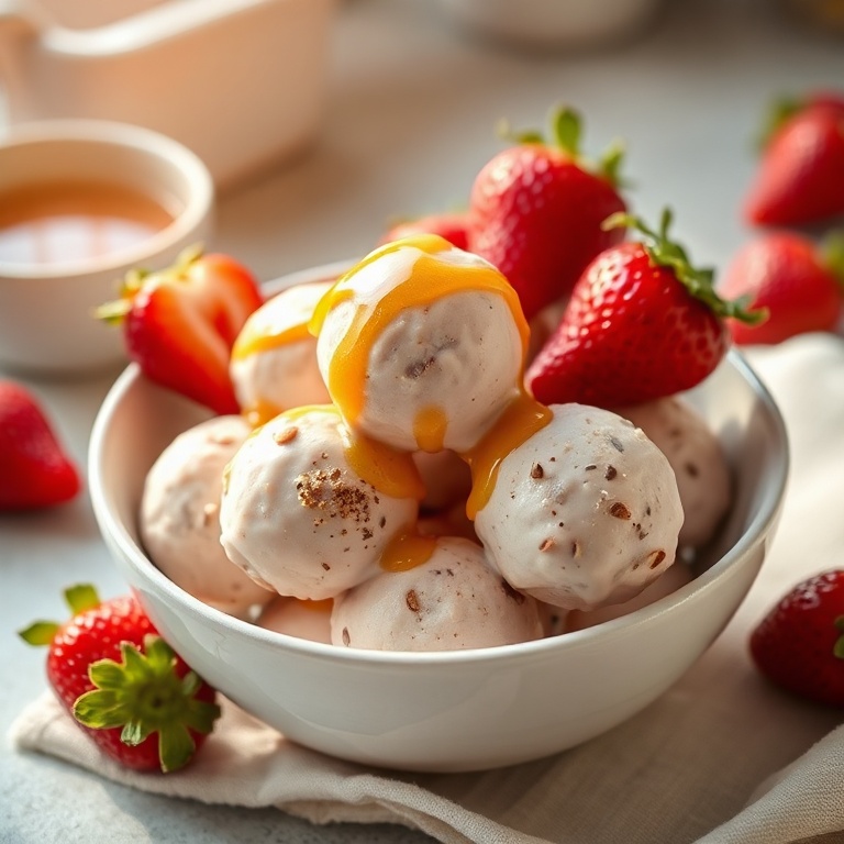 Easy No-Bake Protein Strawberry Balls