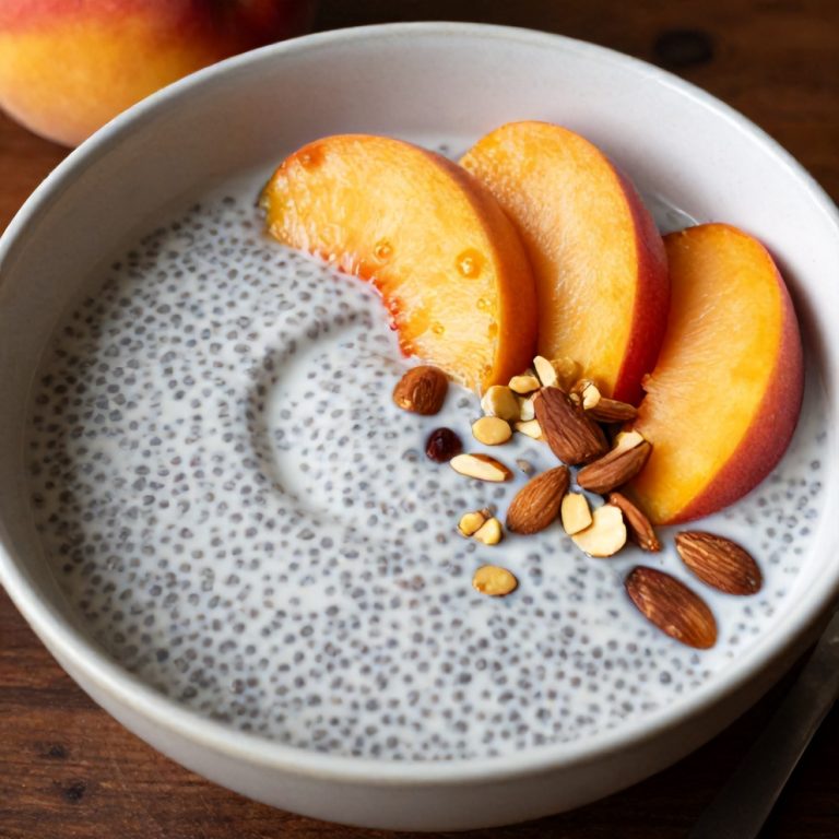 Easy Peach Chia Pudding