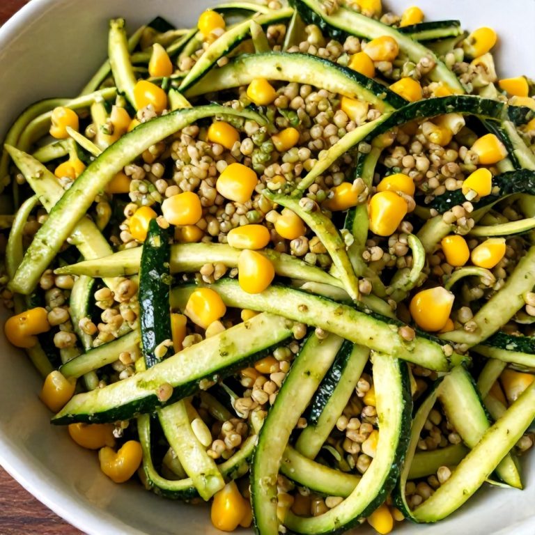 Easy Pesto Zucchini Corn Quinoa Salad