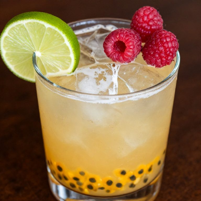 Raspberry Passionfruit Tequila Sour