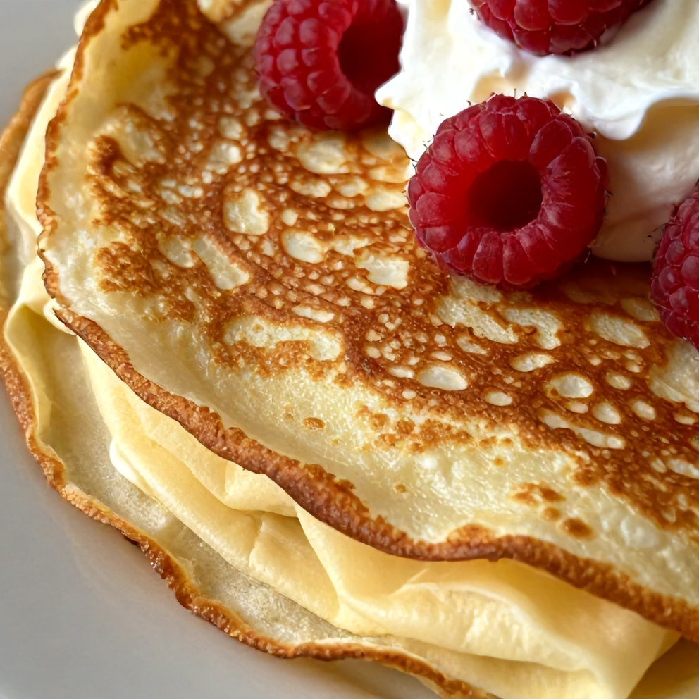 Easy Raspberry Vanilla Cream Crepes