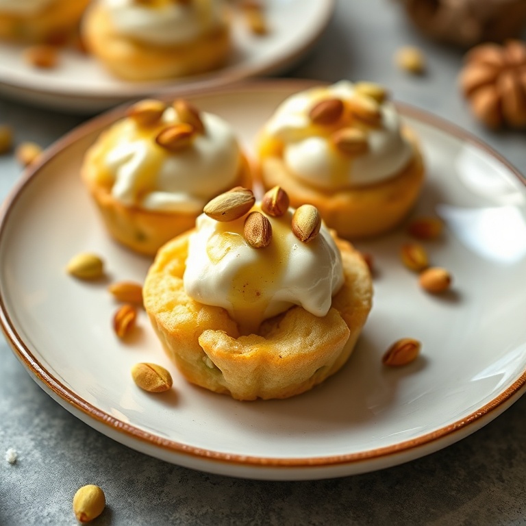 Easy Ricotta Pistachio Honey Bites