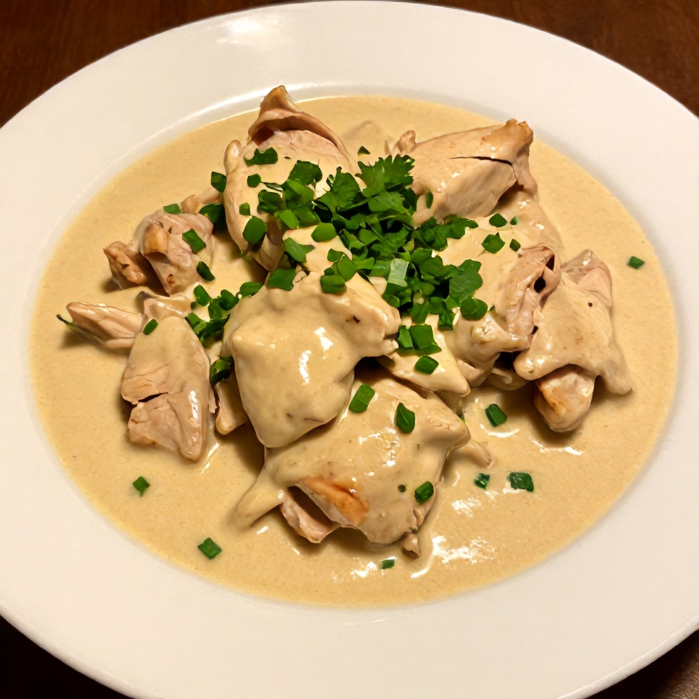 Plated Slow Cooker Chicken Curry with Coconut Milk