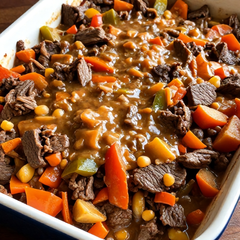 Easy Slow Cooker Cowboy Casserole
