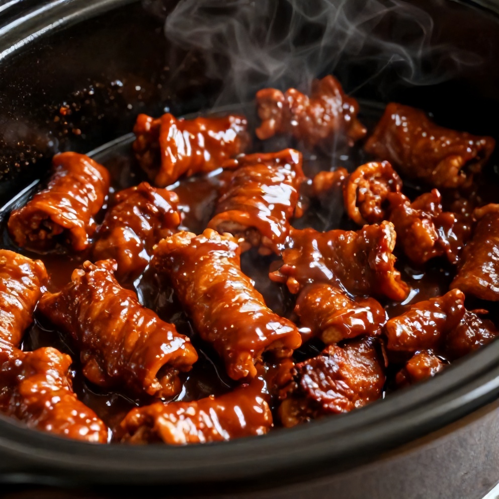 Easy Slow Cooker Little Smokies in BBQ Sauce