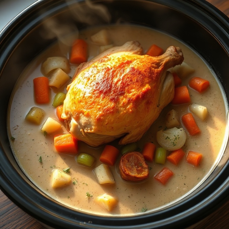 Easy Slow Cooker Chicken Pot Roast