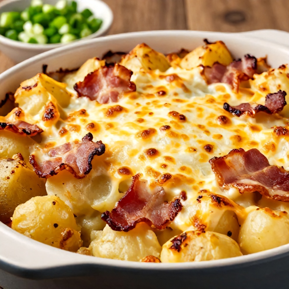 Slow Cooker Potato Casserole Ready to Serve