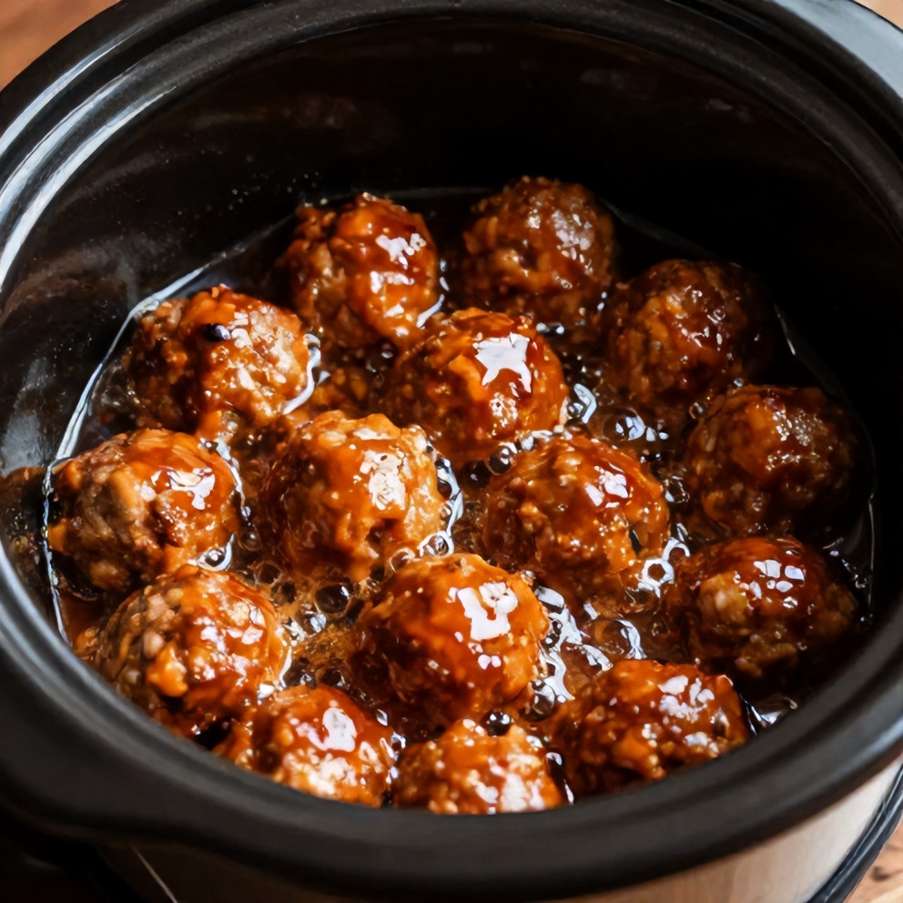 Easy Slow Cooker Sweet and Sour Meatballs