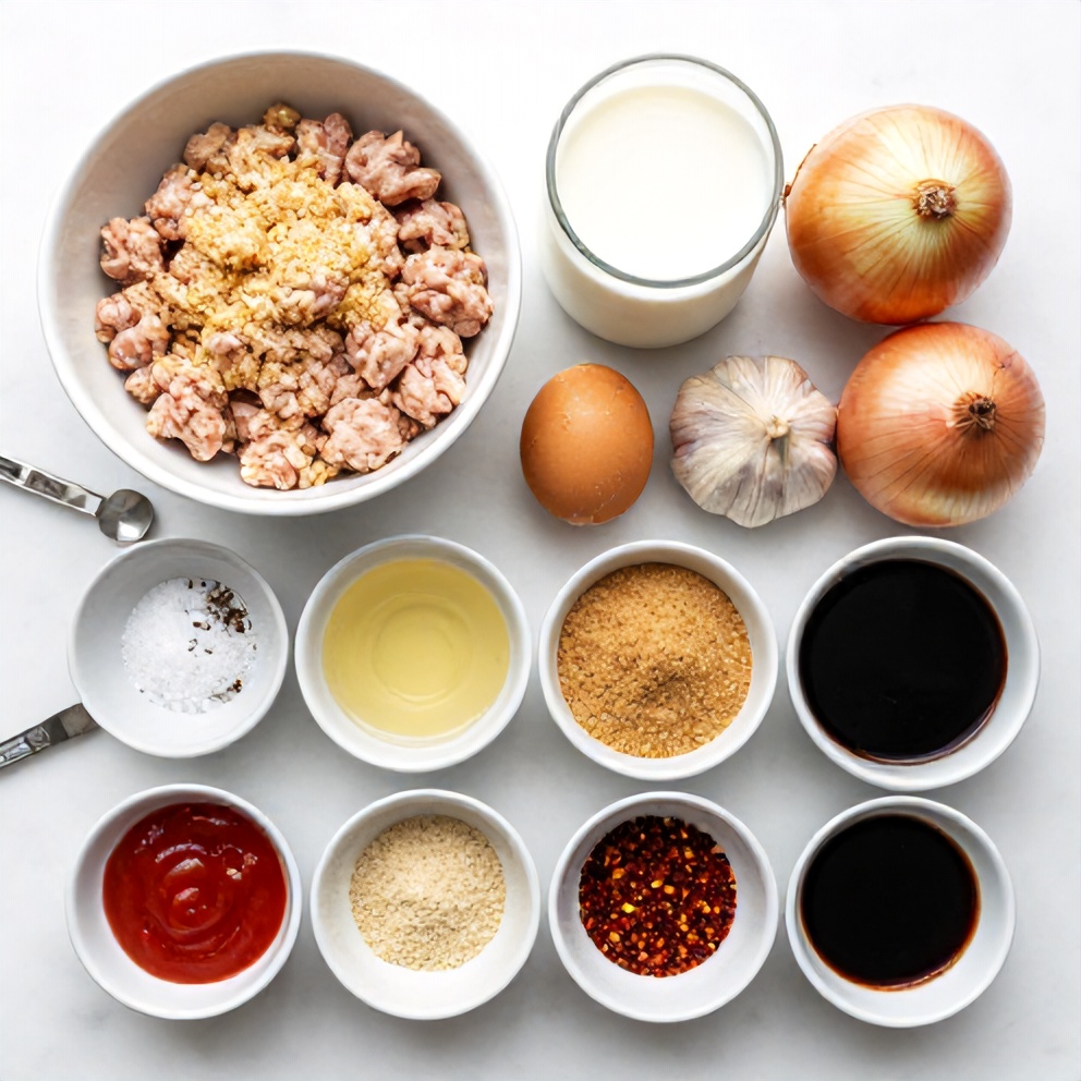 Ingredients for Sweet and Sour Meatballs