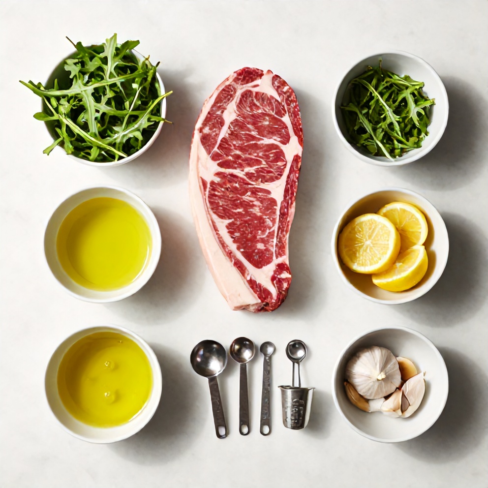 Steak and Arugula Salad Ingredients