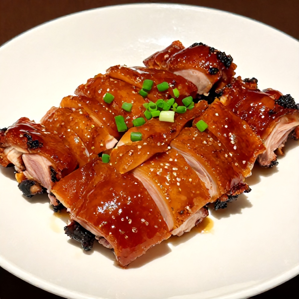 Sticky Char Siu Chicken on Plate