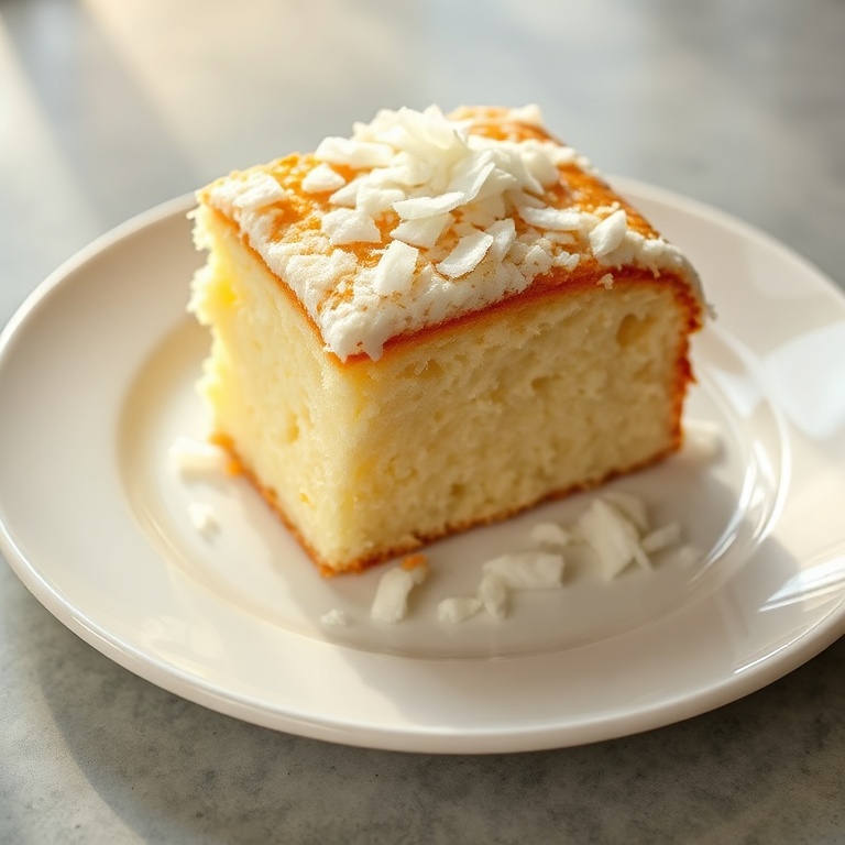 Easy Sticky Coconut Cake