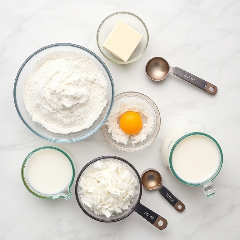 Ingredients for Easy Sticky Coconut Cake