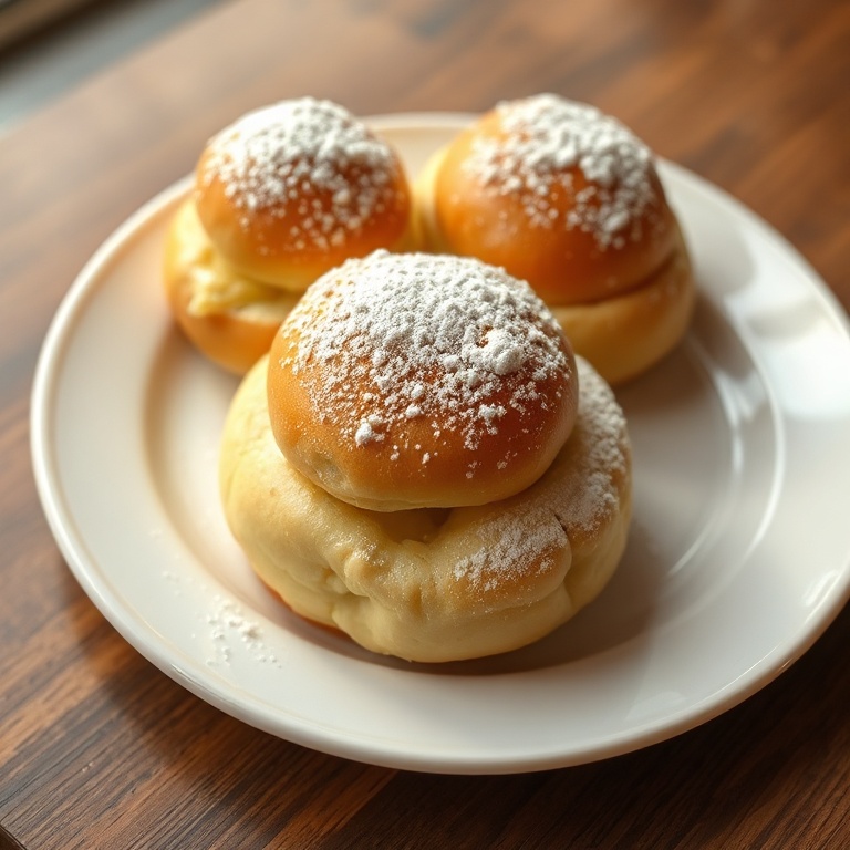 Easy Stovetop Custard Cream Buns