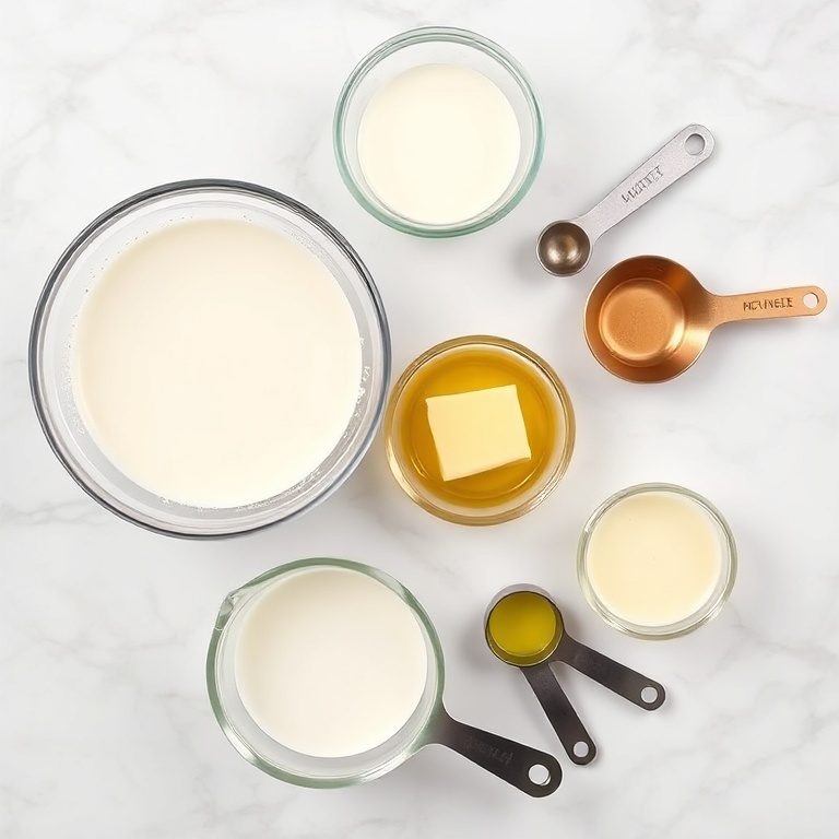 Ingredients for Easy Stovetop Custard Cream Buns
