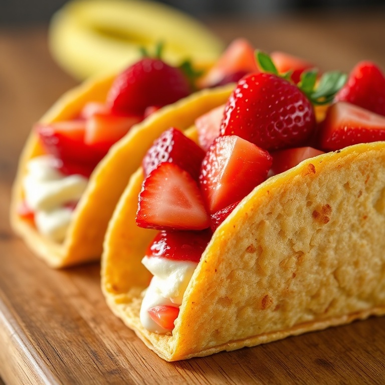 Easy Strawberry Cheesecake Tacos