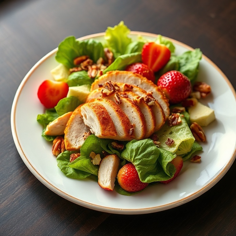 Easy Strawberry Pecan Chicken Salad