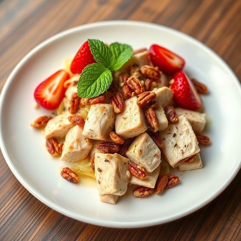 Easy Strawberry Pecan Chicken Salad