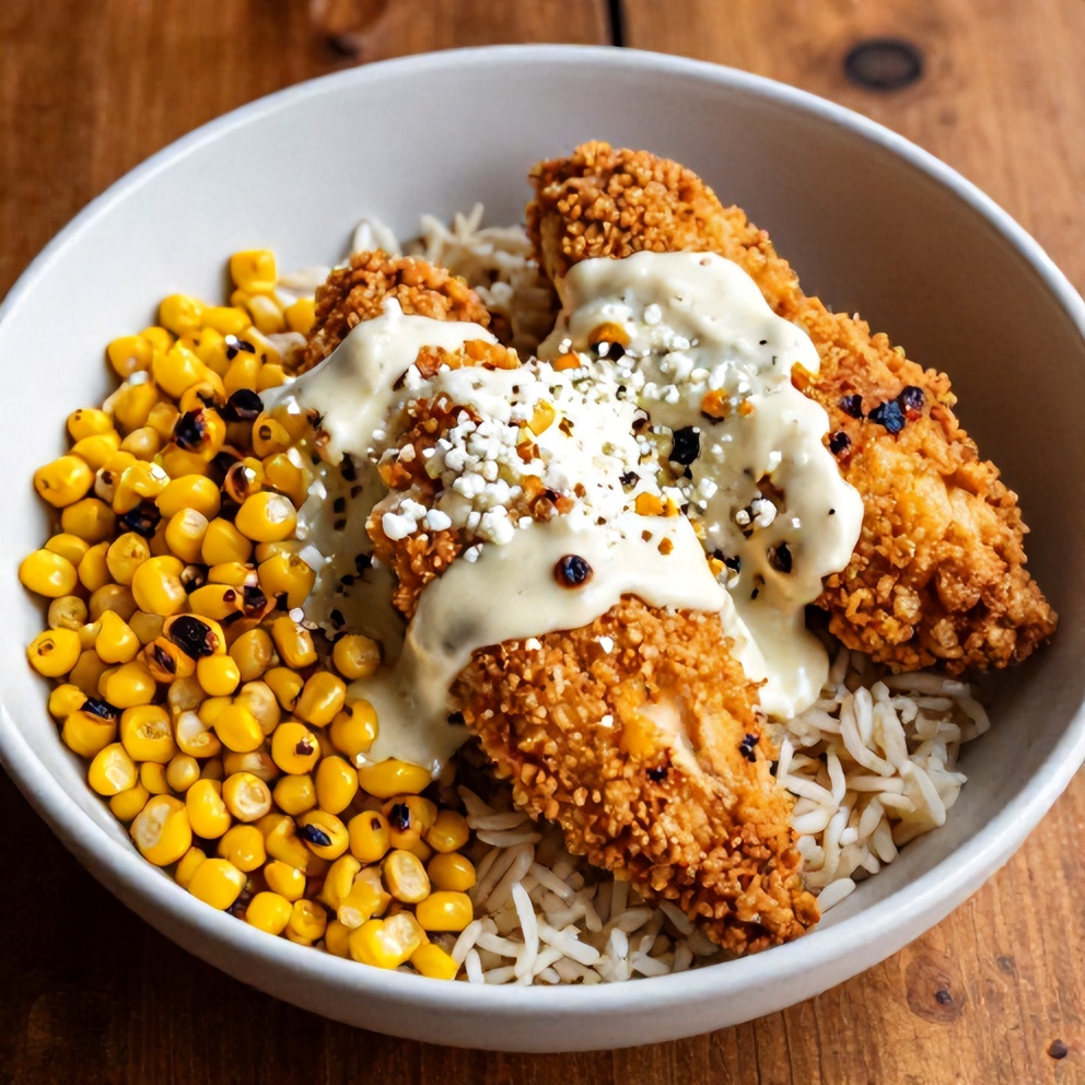 Easy Street Corn Chicken Bowl with Rice
