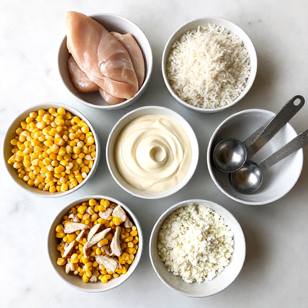 Ingredients for Easy Street Corn Chicken Bowl