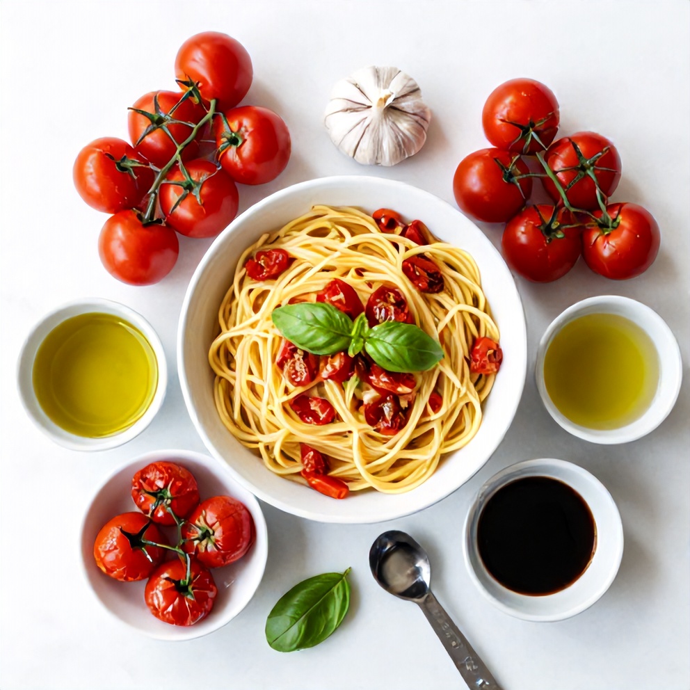 Raw Ingredients for Easy Summer Pasta