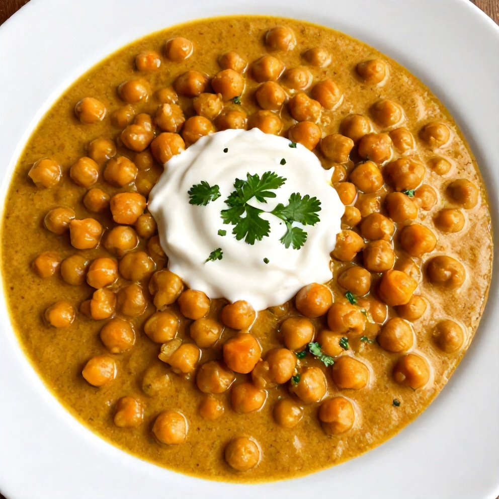 Easy Sweet Potato Chickpea Curry on a Plate