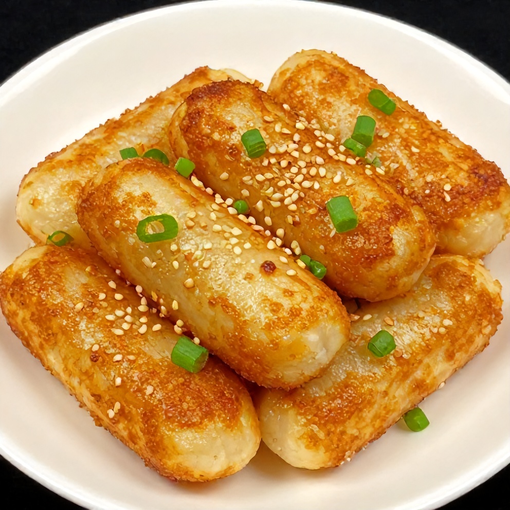 Plated Sweet Soy Butter Korean Rice Cakes