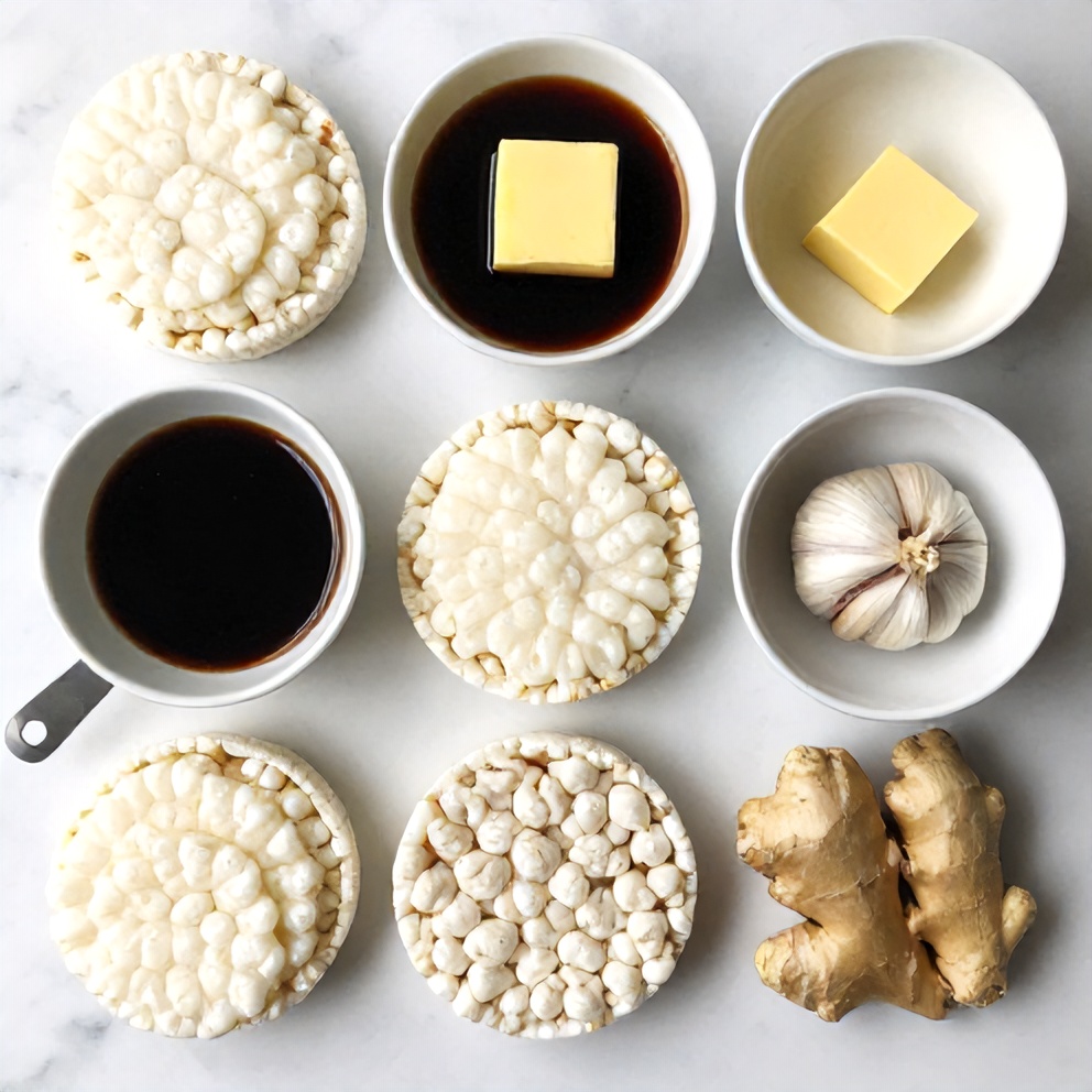 Raw Ingredients for Sweet Soy Butter Korean Rice Cakes